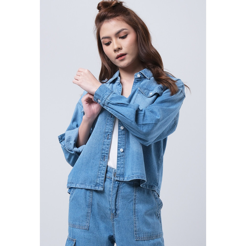 Logo Jeans - Kemeja Wanita Sadie Chambray 24939L2ML