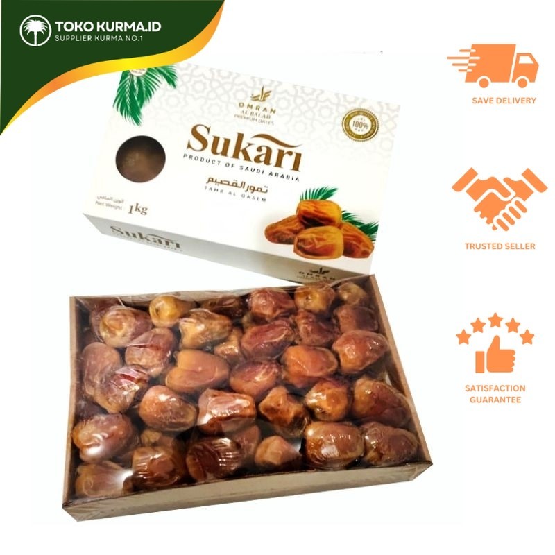 

Kurma Sukari Alqosim 250 gram Brand Omran Premium | Kurma Premium Asli Original - Toko Kurma ID