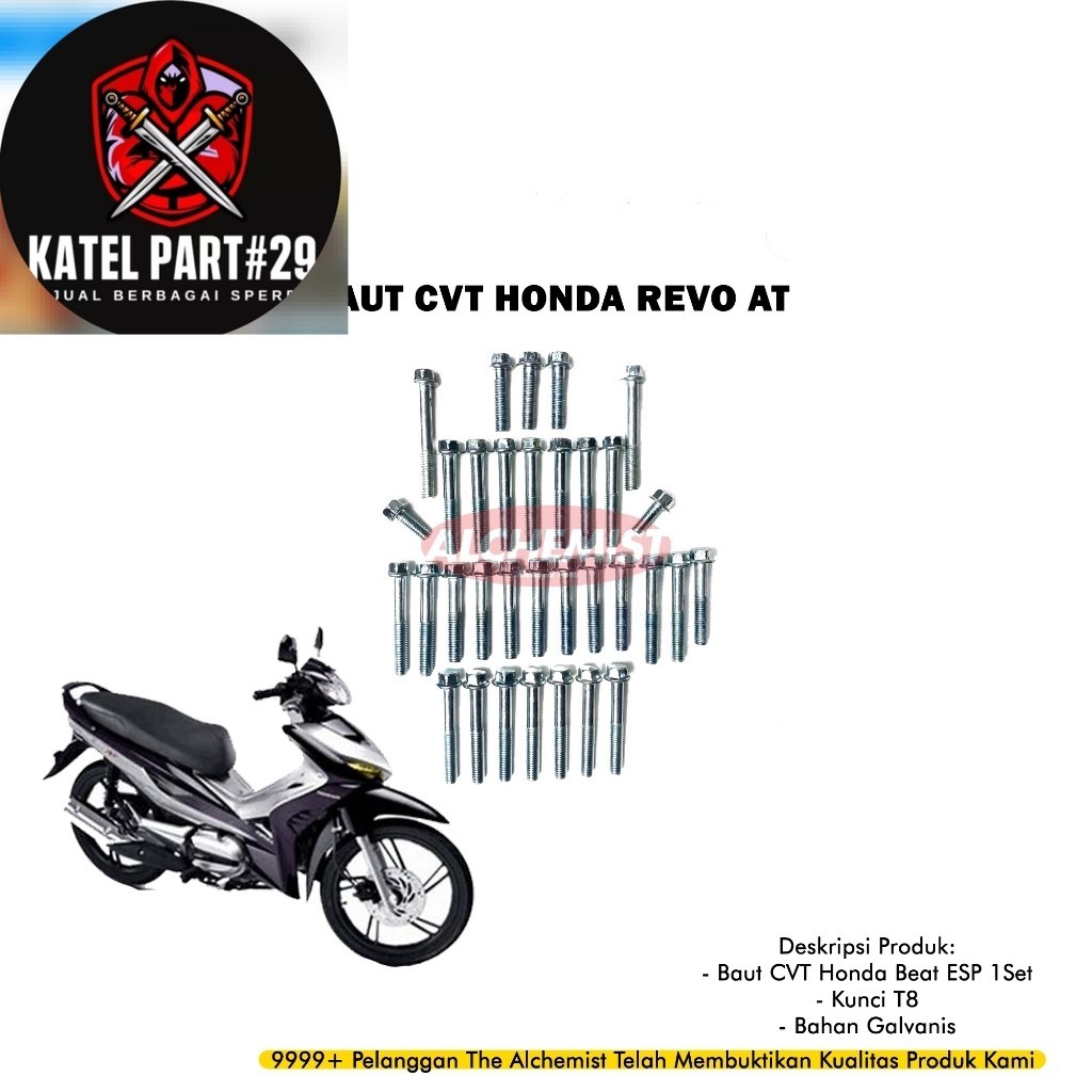 COD Baut Block Mesin Honda Revo AT / Baud Bak Mesin Kanan Kiri Revo AT 1 Set / Baud Baut Block Mesin