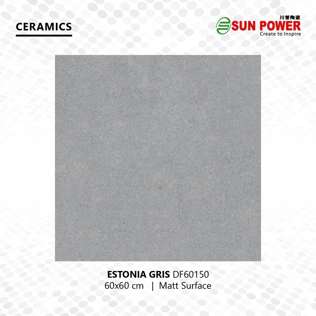 AS46TK Keramik Lantai Body Putih Matt - Estonia Series 60x60 | Sun Power