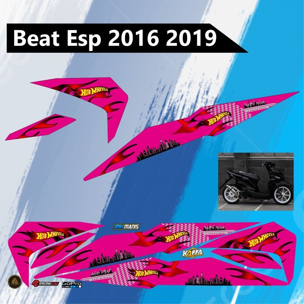 COD/ striping variasi beat esp beat new stiker list api variasi beat esp Motif Stiker Pink LIST