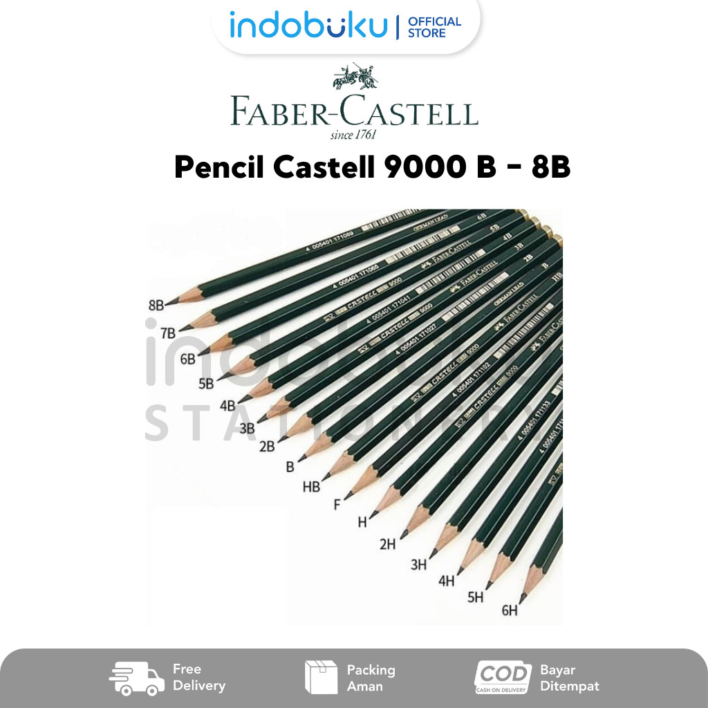 

Pencil Faber-Castell 9000 Pensil Grade Lengkap For Komputer B 2B 3B 4B 5B 6B 7B 8B