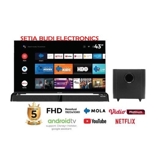 FROMO_SALE_SPESIAL Led Tv Polytron 43” Soundbar SMART DIGITAL Android PLD 43BAG9953 / 43 INCH / 43BA
