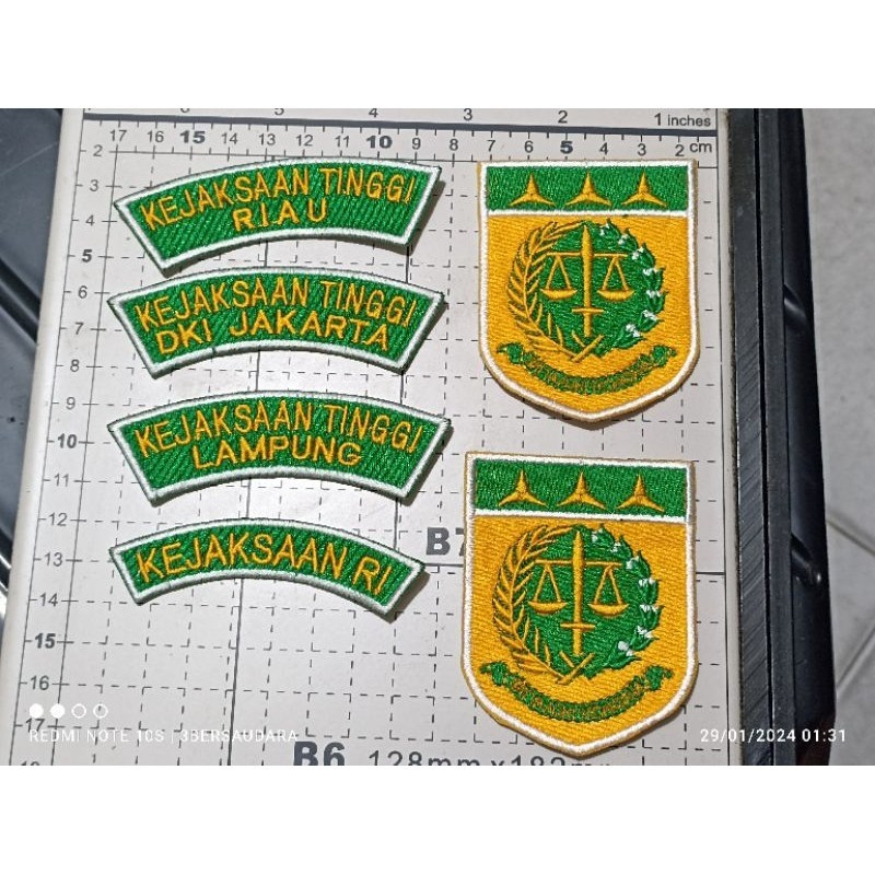 Sumerah / Atribut Kejaksaan RI / Batch Kejaksaan RI / Bordir Kejaksaan RI / Bordir Logo Kejaksaan RI