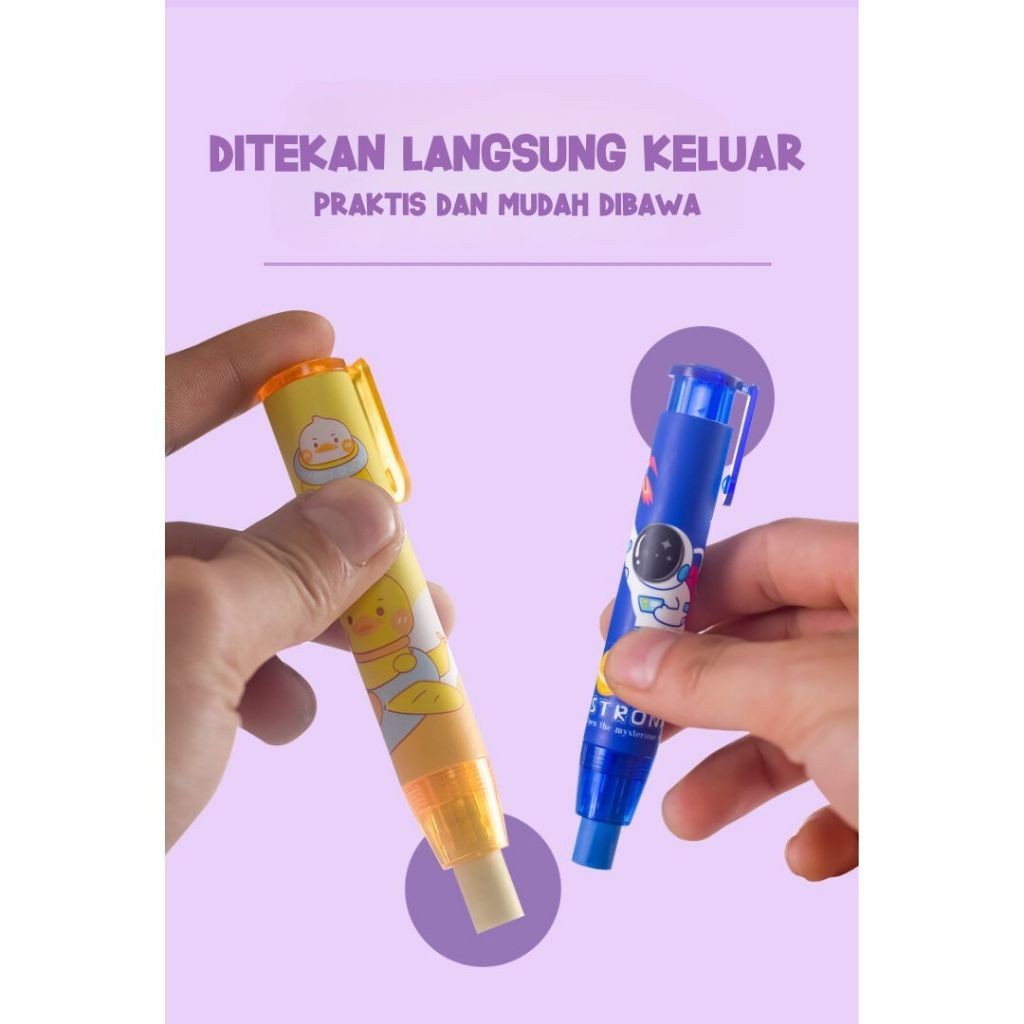 

JB - Penghapus Pensil Mekanik Press Eraser Karet Karakter Lucu STY7023