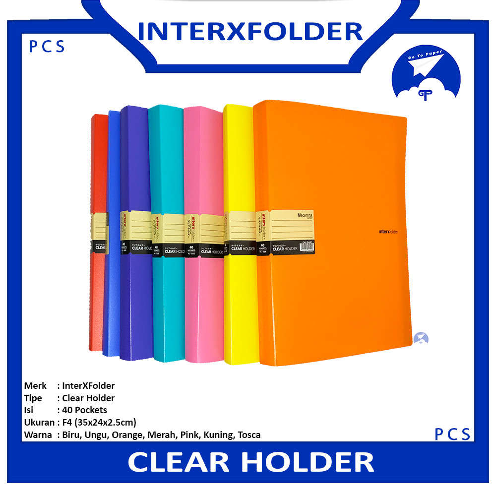 

InterXfolder - Clear Holder 40 Pocket Ukuran Folio - Pcs