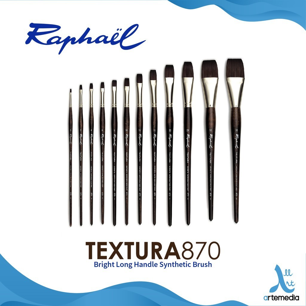 

Raphael 870 Kuas Lukis Bright Textura Synthetic Brush Long Handle