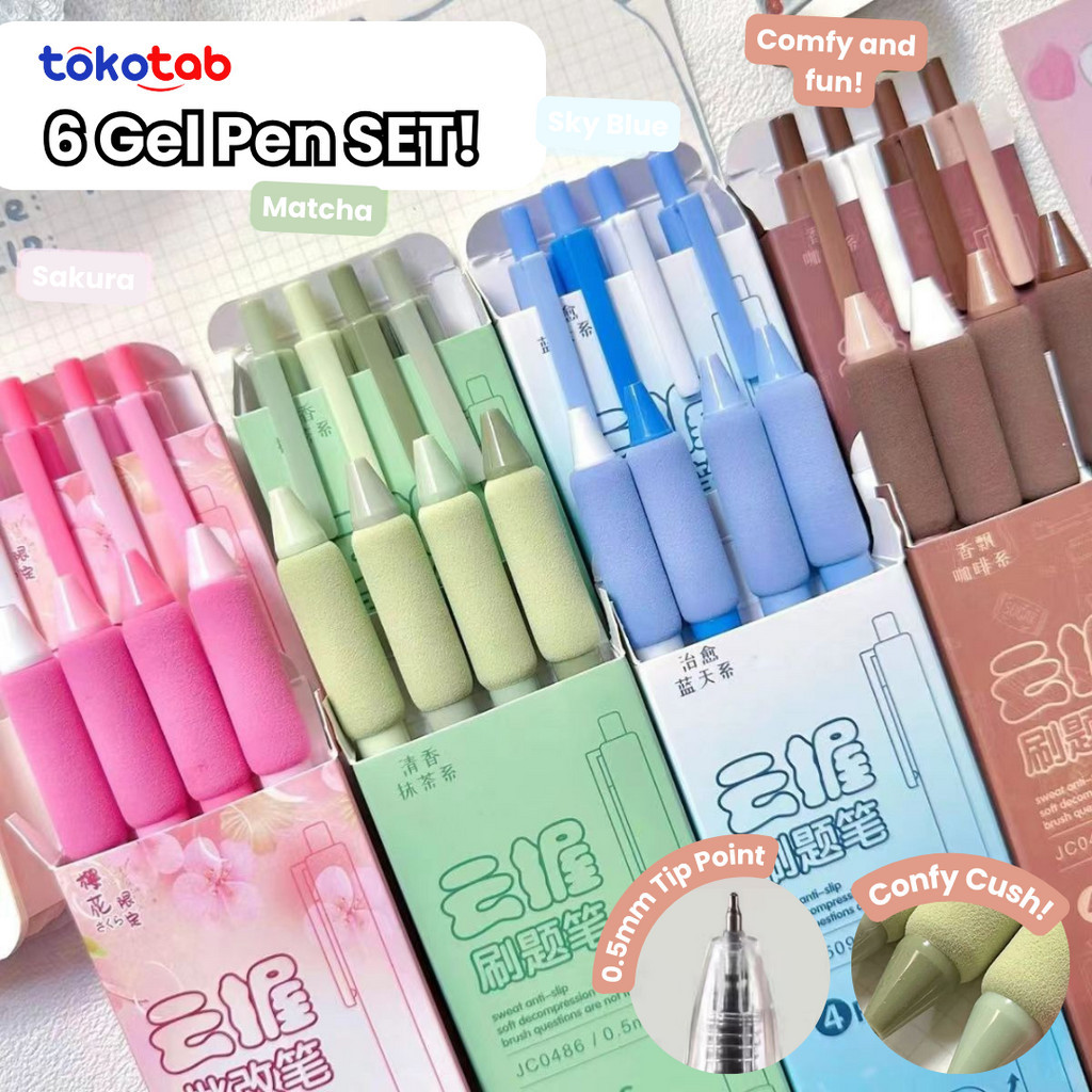 

Tokotab - [4 Pcs] Pen Gel Set Pulpen Mekanik 0.5 mm Matte Satu Set | Ballpoint Mekanik 4 Pcs Tekan Gel Pena Pena Alat Tulis Kantor