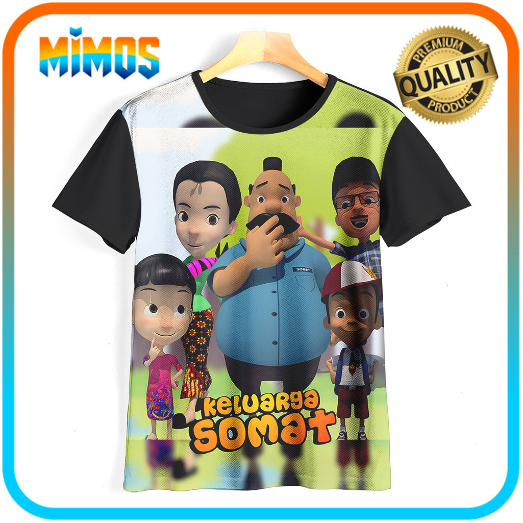 Kaos Anak Animasi Keluarga Somat Baju 3D Kartun Keluarga Somat 06CD003 Untuk Usia 1-12 Tahun - Mimos