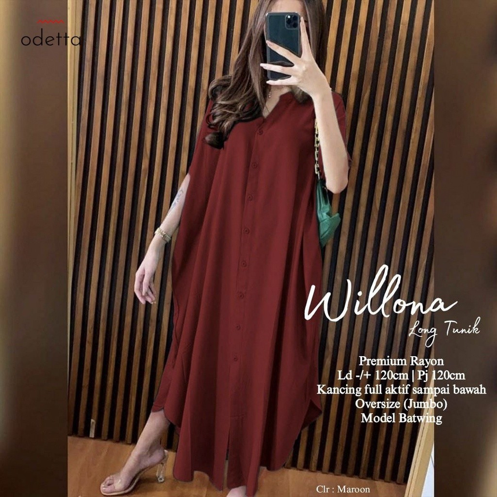 220224 Long Tunik Jumbo Model Terbaru WILONA