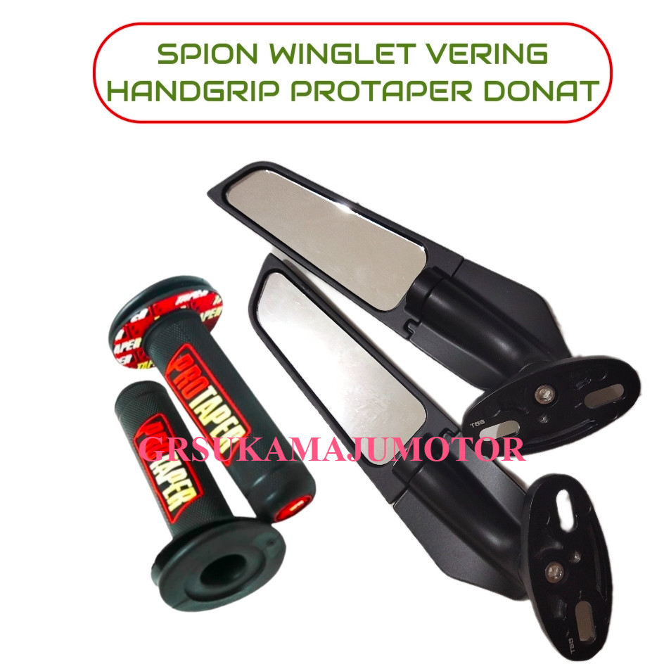 #GR#PAKET 2IN1 SPION WINGLET VERING + HADGRIP SARUNG GAS PROTAPER DONAT PAKET 2ITEM spion vering nin