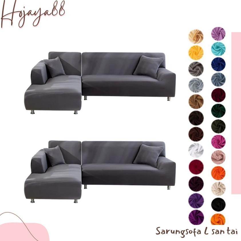 [TUNASJAYA] *COD* cover sarung sofa leter L SANTAI elastis