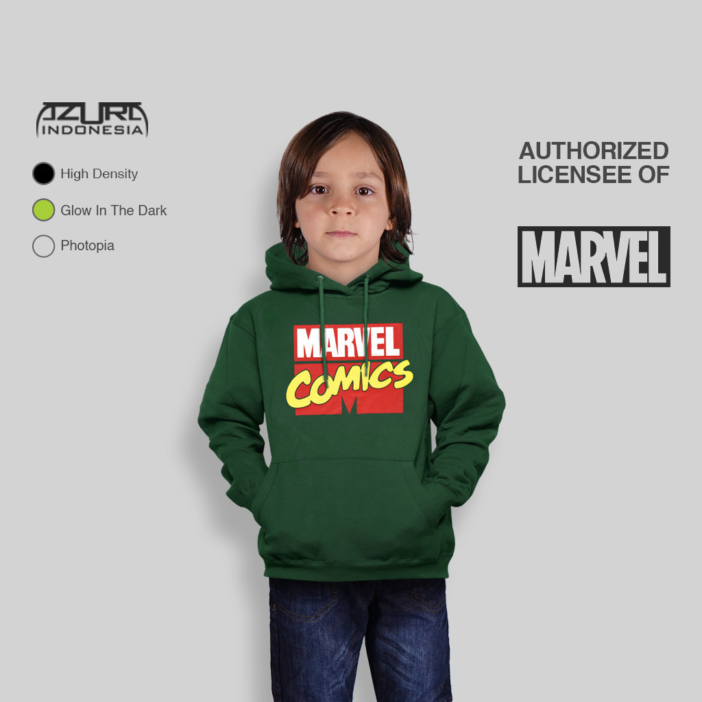 Azura Hoodie Marvel Original Marvel Comic Logo Hijau Btl