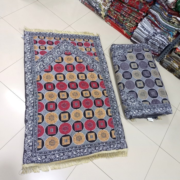 SAJADAH BUSA TURKI KEPANG TEBAL 5 CM DAN EMPUK Sejadah Tebal Uk Jumbo - Biru