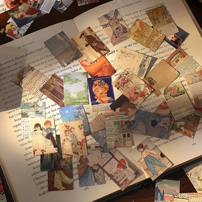 

100 Lembar Kertas Vintage Scrapbook Journal LOMO Series Aesthetic DIY