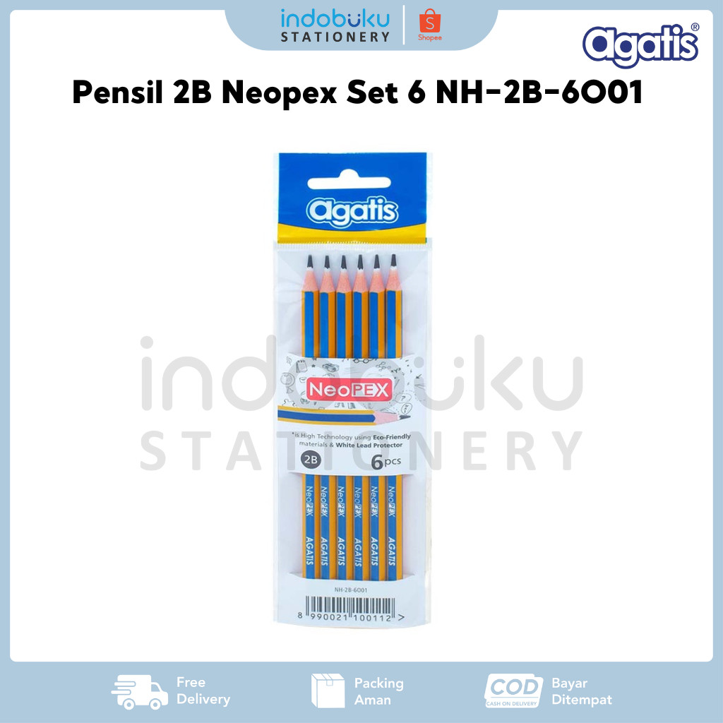 

Pensil 2B Agatis Neopex Set 6 NH-2B-6O01 ( Isi 6Pcs )
