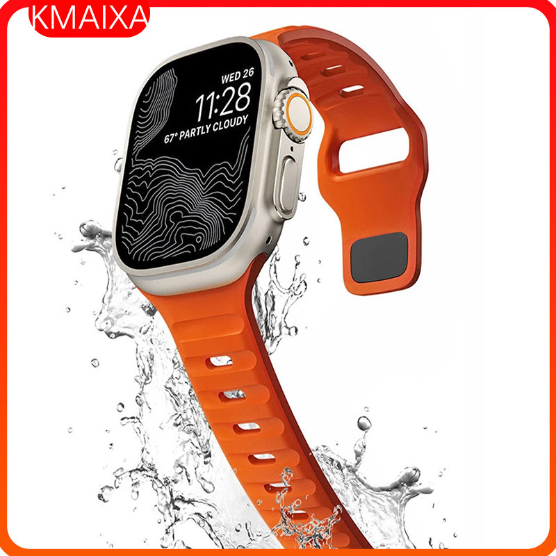 Strap for Apple Watch Iwatch Ultra 3 2 49mm Series 11 10 9 8 7 46mm 42mm 45mm 41mm Silicone Sport Br