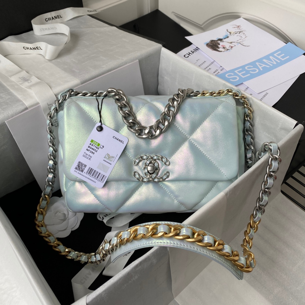 【Fabrik Asli】Chanel Bag Mutiara Putri Duyung Biru Ringan Tas Bahu Biru