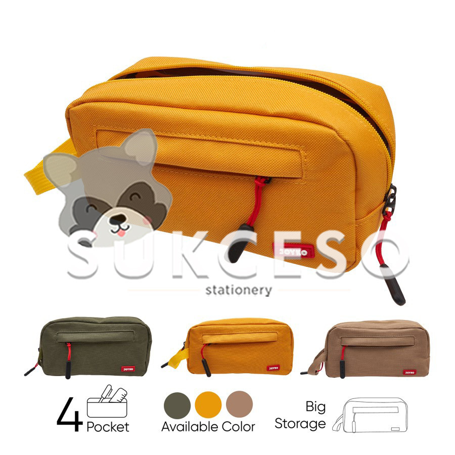 

Joyko Pencil Case PC-5015 Kotak Bahan Kain Tempat Pensil Sleting Big Storage