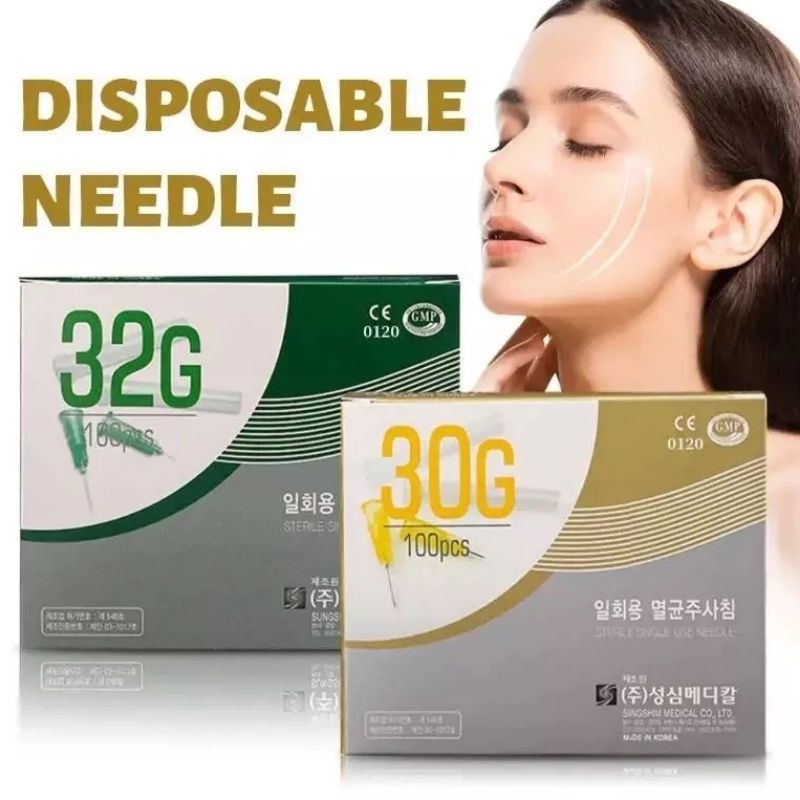 PROMO jarum meso 34G 30G x 4mm 32G x 13mm disposable needle sungshim mesogun jarum meso skin booster
