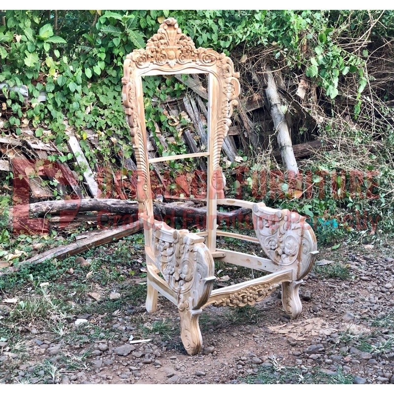 KURSI BELAGIO SISIK MAHKOTA || KURSI TERAS || KURSI TAMU MEWAH UKIR || DEKORASI PELAMINAN NADELLAAN 