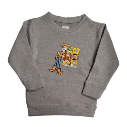 BAJU SWEATER UNIQLO TOY STORY GREY ANAK PEREMPUAN / LAKI LAKI
