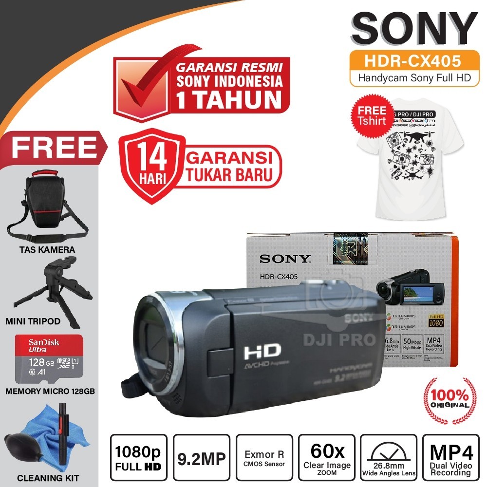 Sony HDR-CX405 - Camcorder CX 405 Full HD Handycam Original Resmi