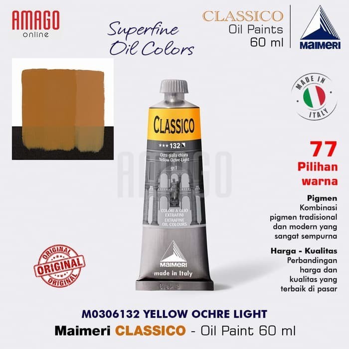 

MAIMERI Classico - Oil Paint - Yellow Ochre Light - 60ml - M0306132