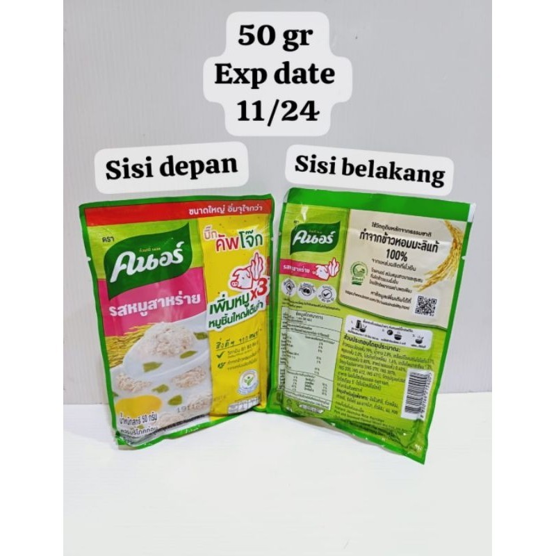 

Knorr Poridge Bubur Instant Beras Asli Sarapan Natrium Original Thailand