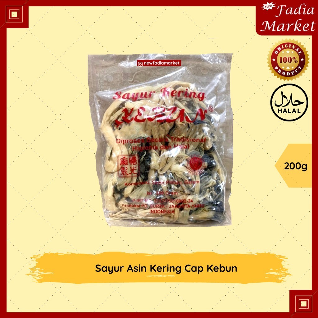 Sayur Sawi Asin Kering Ham Choi Kon cap Kebun 200gr
