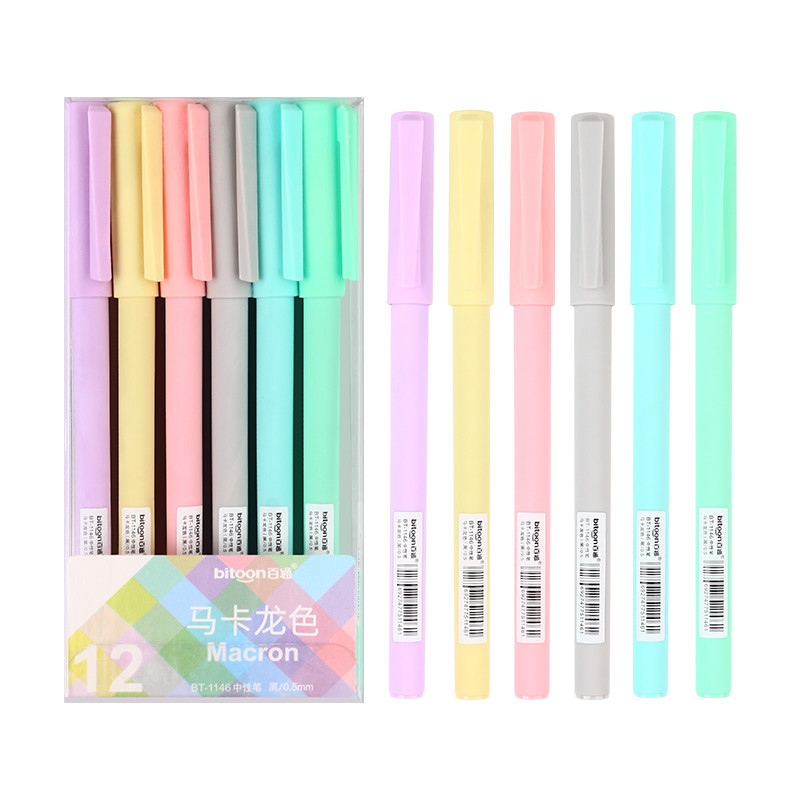 

Pulpen Alat Tulis Sekolah Grosir Pulpen Gel Morandi Kartun Hitam Tutup Kawaii Netral Lucu 0 5Mm Pena Gel