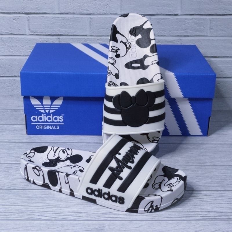 ADIDAS Sendal Wanita Kekinian Import Sendal Wanita Dewasa Slip On Disney Grade Original