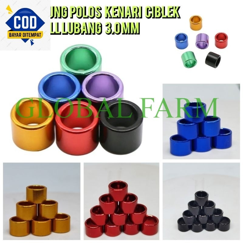RING BURUNG POLOS KENARI CIBLEK TLEDEKAN  GREJA LUBANG 3.0mm