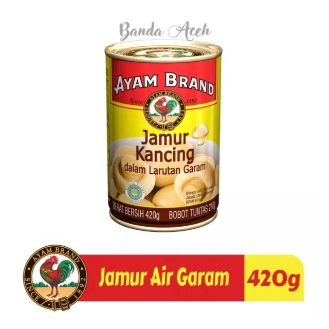 

(Aceh) Ayam Brand - Jamur Kaleng Kancing Air Garam Mushroom 420gr
