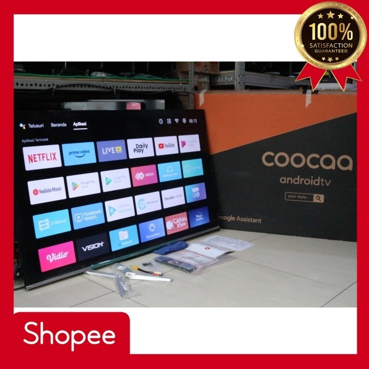 TV LED ANDROID TV COOCAA 50IN 4K UHD BARANG ISTIMEWA GARANSI 3001