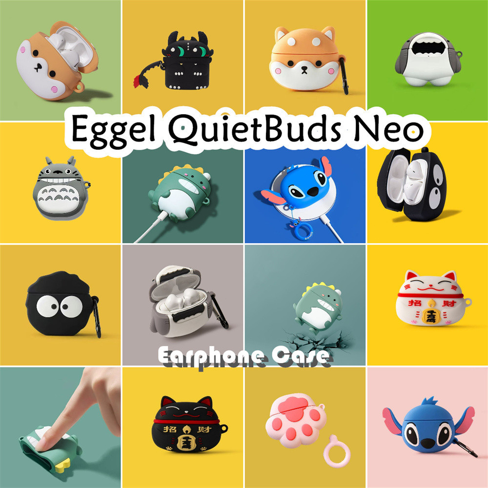 【inovasi】Untuk Eggel QuietBuds Neo Case Trendi Kartun Cakar kucing Soft Silicone Kasus Telpon teling