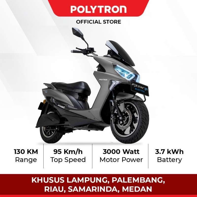 (BANTUAN PEMERINTAH) Polytron Fox R Electric Sepeda Motor Listrik - OTR Medan, Pekanbaru, Lampung, Palembang dan Samarinda