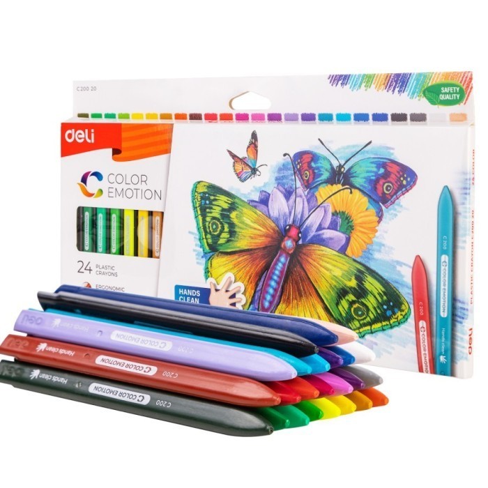 

Krayon Plastik Anak DELI Plastic Crayon 24 Warna Bersih Di Tangan