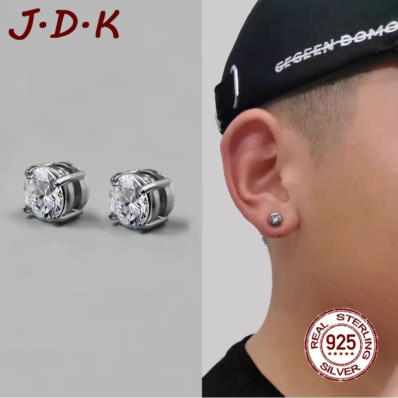 JDK Anting Tanpa Tindik 925 Klip Telinga Magnet Perak