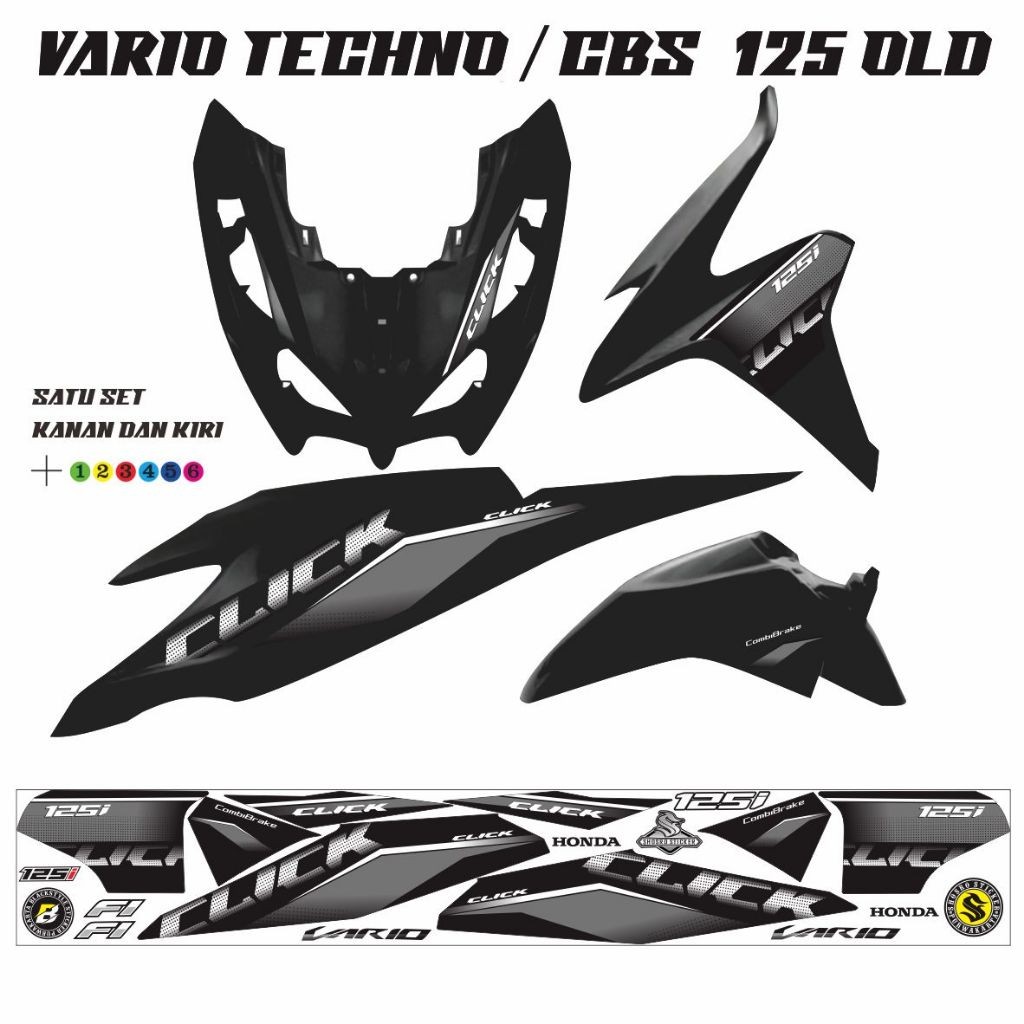 Striping motor vario techno 125 FI variasi stiker vario 125 VARIASI