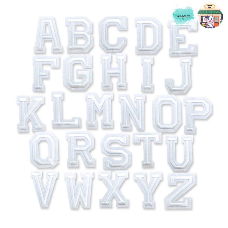 Bordir EMBLEM HURUF ALFABETH | BORDIR PATCH (IRON ON) - 1 HURUF