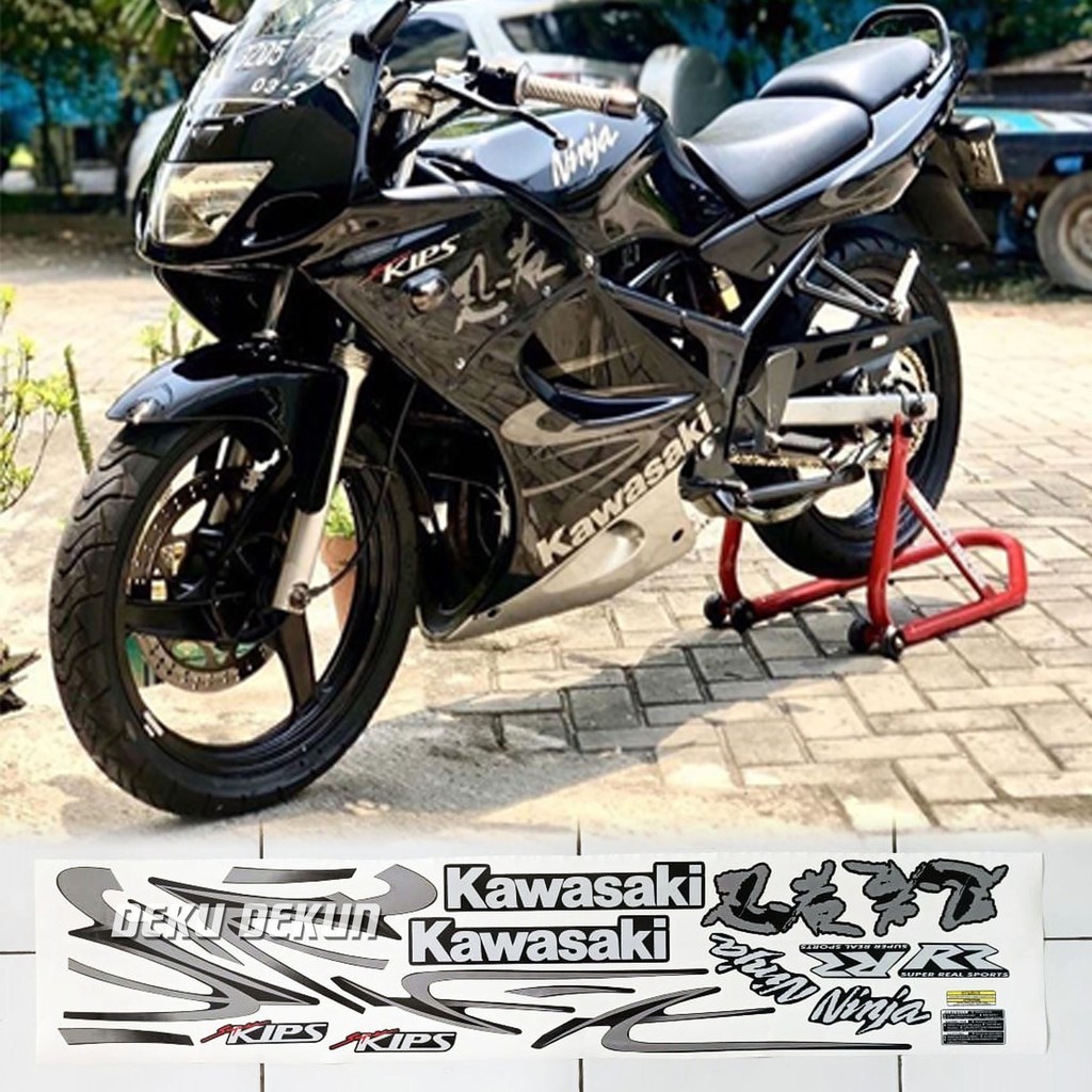 Striping Ninja rr 150 old 2010 2011 Hitam Tahan Vernis