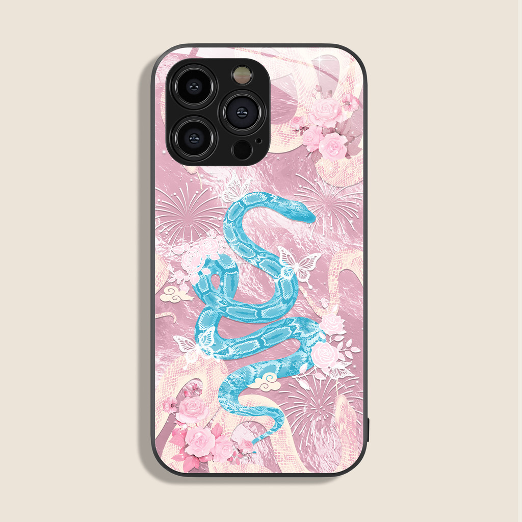 CH552 Case Ular Premium for iPhone 11 12 13 14 15 16 Pro Max Mini Case iP 7 8 Plus Xs Xr Aesthetic F