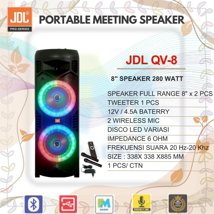 Grosir Speaker Portable Meeting JDL QV 8