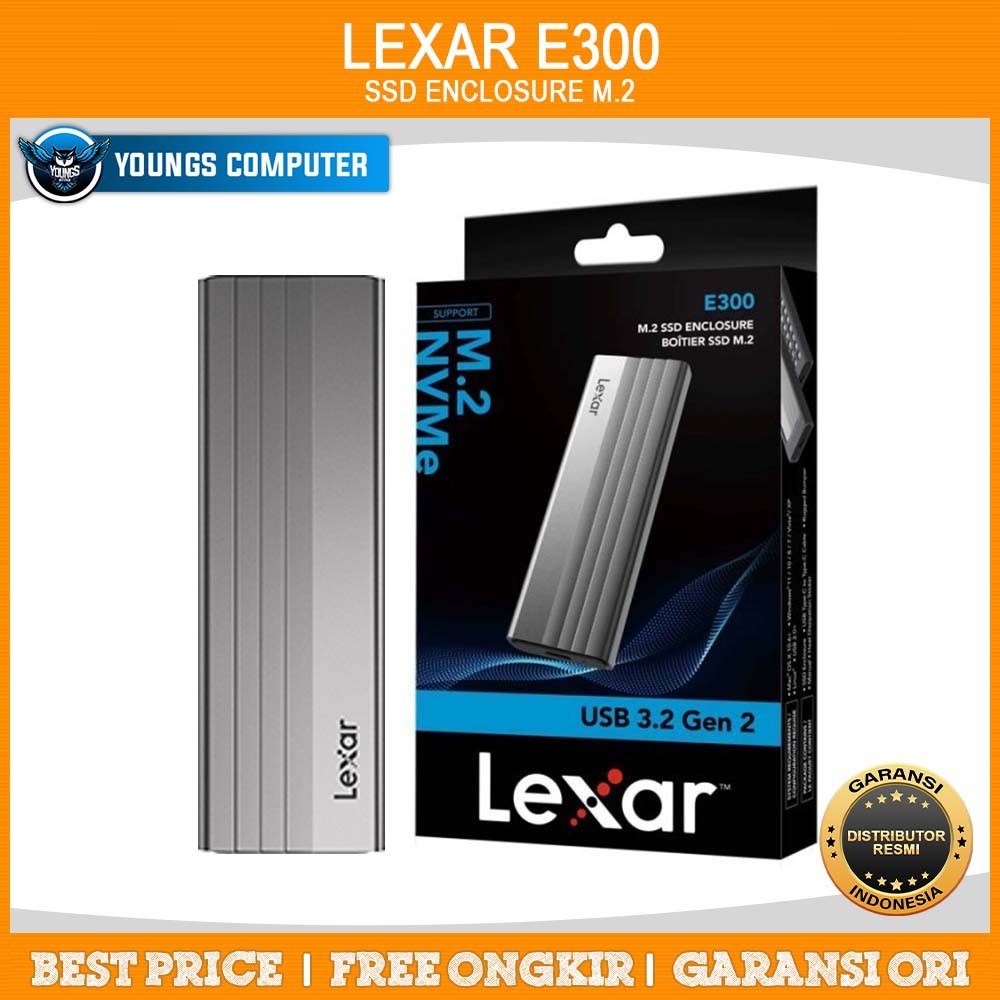 LEXAR E300 E350 SSD ENCLOSURE M.2 NVMe PCIe External Case USB-C - LPAE06N-RNBNG