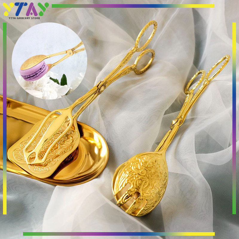 Klip Makanan Gold Vintage Capitan Gold Mini Capitan Serbaguna Capitan Kue Stainless Gold Universal