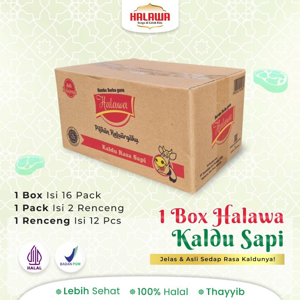 

Jual 1 Karton Halawa Bumbu Kaldu Sapi Non Msg Bumbu Masak Halal & Bpom Bumbu Penyedap | 100% Asli