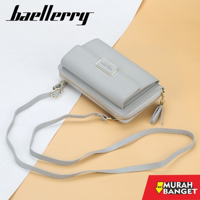 tas selempang wanita simple elegan Tas Selempang Wanita Kulit BAELLERRY N0101 - Pink