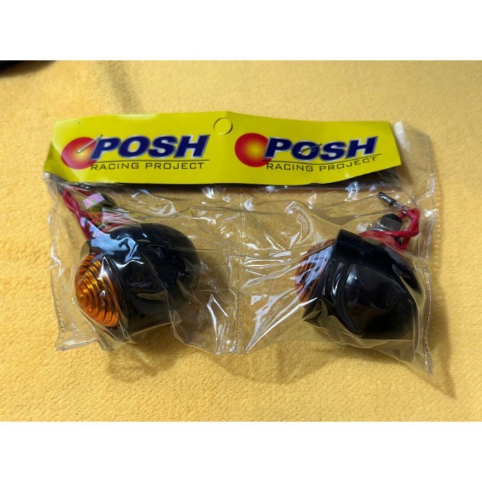 Variasi Lampu Riting Sen Sein Bulat Klasik Retro Jadul Motor Universal - Black