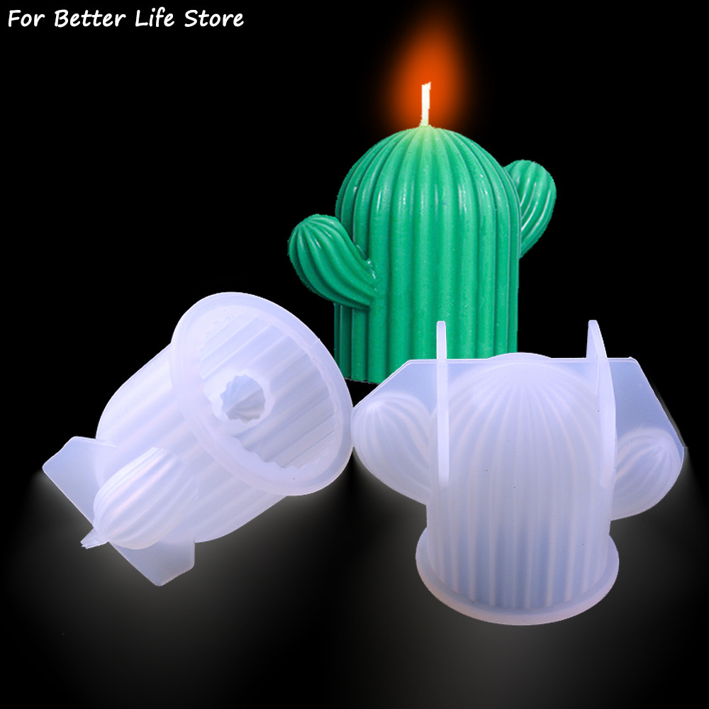 

For Better Life 1Pc Transparent Cactus Candle Soft 3D Silicone Soap Epoxy Decoration Mold For Making Home Handmade Accessories